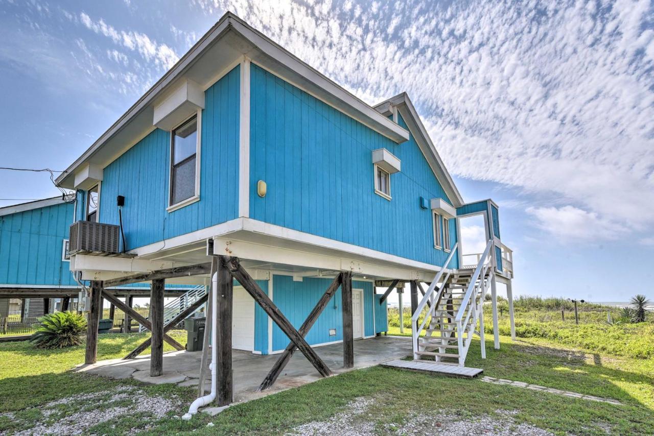 Galveston Beachfront House With Deck And Ocean Views! ภายนอก รูปภาพ