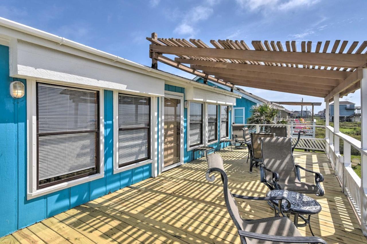 Galveston Beachfront House With Deck And Ocean Views! ภายนอก รูปภาพ